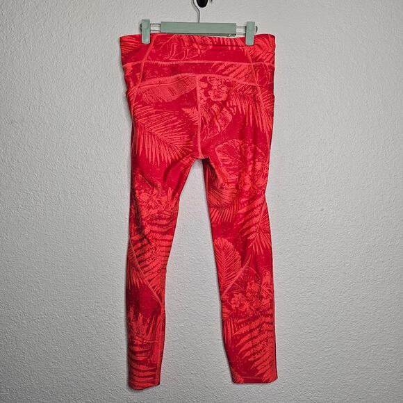 Under Armour Project Rock womens Large coral Printed Ankle Crop leggings - Picture 7 of 7